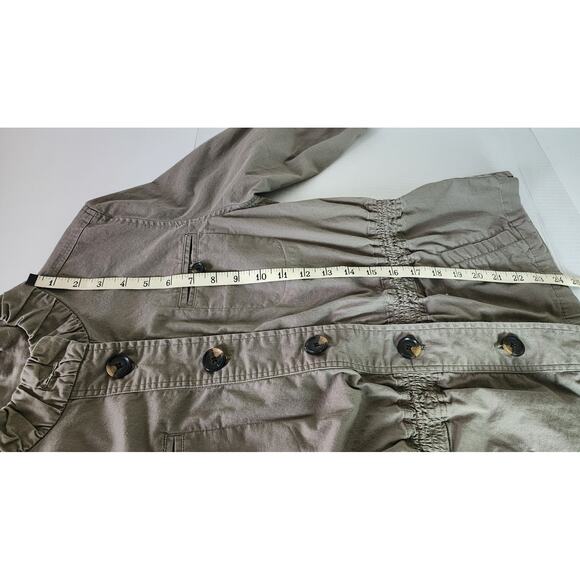 CJ Banks Vtg Long Sleeve Lightweight Khaki Green Jacket adjustable Waist W Med - Picture 5 of 9